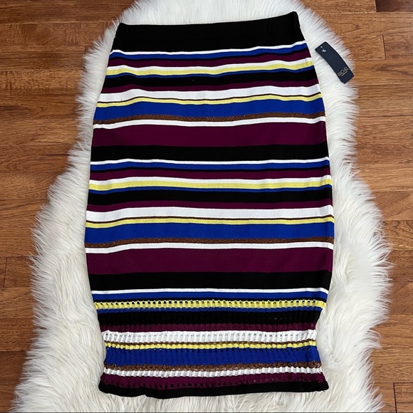 Rachel Roy Striped Sweater Skirt - Picture 2 of 5